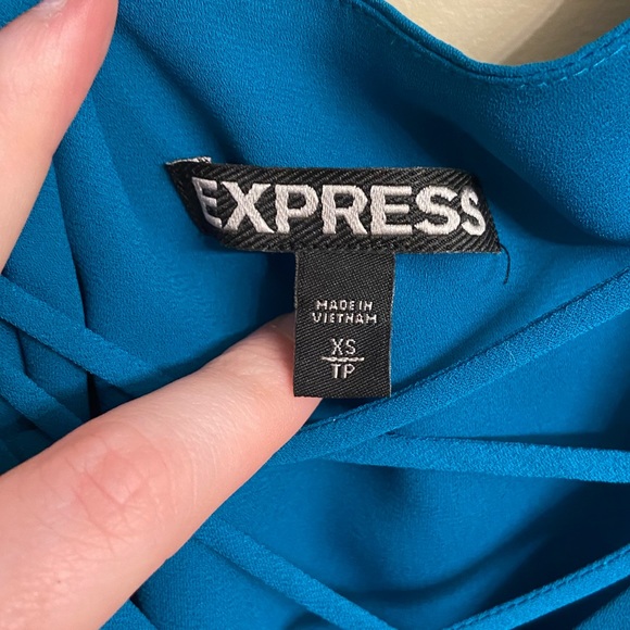 Teal blue Express tank top - Picture 3 of 4